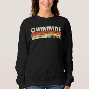 Cummins Surname Retro Vintage 80s 90s Birthday Reu Sweatshirt