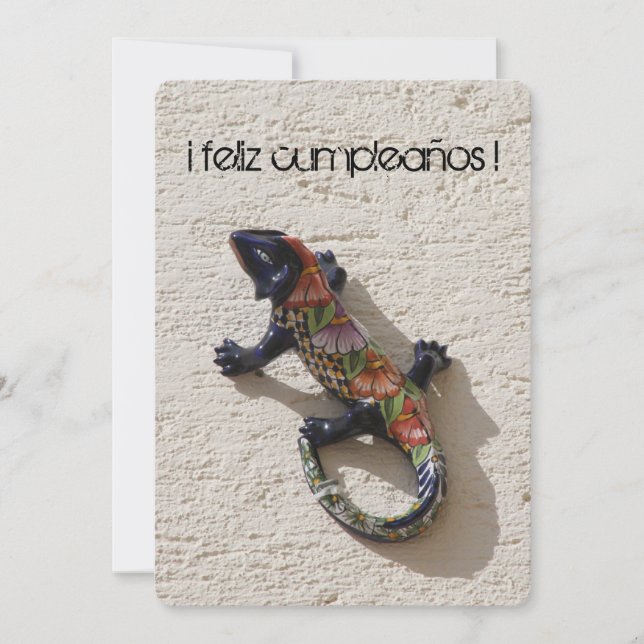 cumpleaños lizard card (Front)