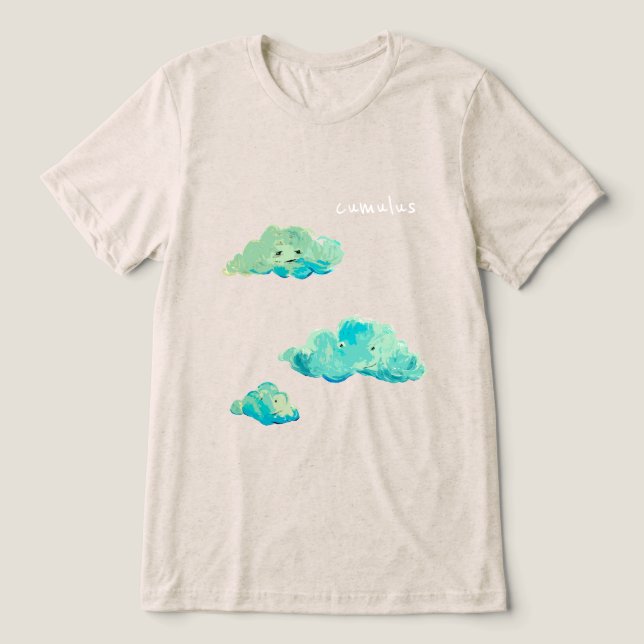 Cumulus Cloud Tri-Blend Shirt (Design Front)