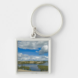 Cumulus clouds float above lakes, Northwest Key Ring