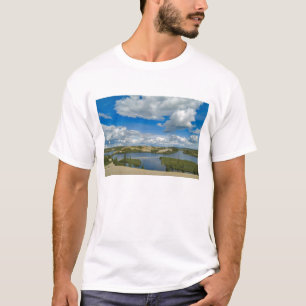 Cumulus clouds float above lakes, Northwest T-Shirt