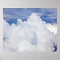 Cumulus clouds viewed from high angle.