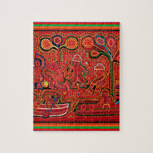 Cuna Indian Men in Cayucos Jigsaw Puzzle