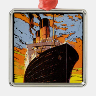 Cunard Europe-America Metal Ornament