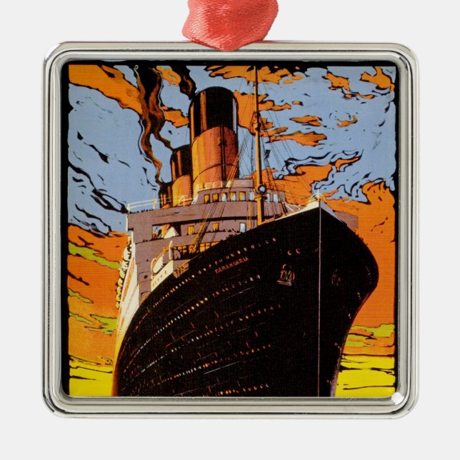 Cunard Europe-America Metal Ornament (Front)