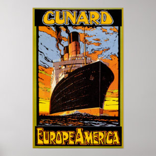 Cunard Europe-America Poster