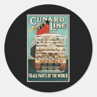 Cunard Line cruise retro vintage poster
