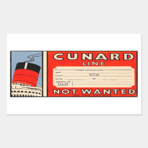 CUNARD Line Rectangular Sticker