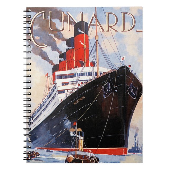 CUNARD OCEAN LINER AQUITANIA NOTEBOOK (Front)