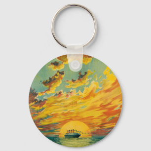 CUNARD OCEAN LINER EUROPE AMERICA KEY RING