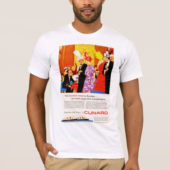 Cunard Queen's Party Ad T-Shirt (Front)