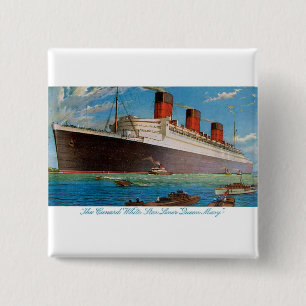 Cunard White Star Line's Queen Mary 15 Cm Square Badge