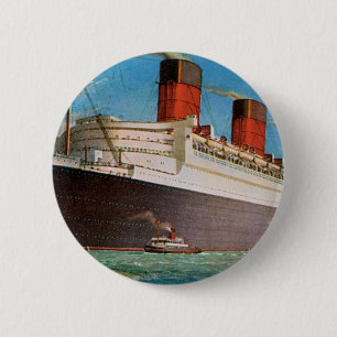 Cunard White Star Line's Queen Mary 6 Cm Round Badge