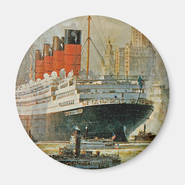 Cunarder at New York Magnet (Front)