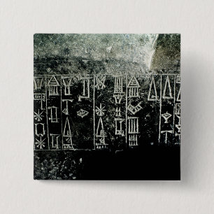 Cuneiform script 15 cm square badge