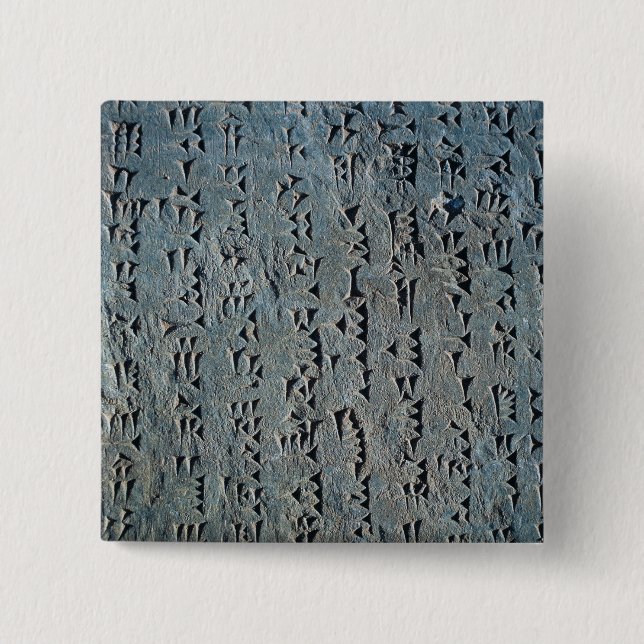 Cuneiform script 15 cm square badge (Front)