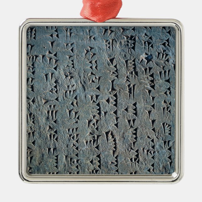 Cuneiform script metal tree decoration (Front)