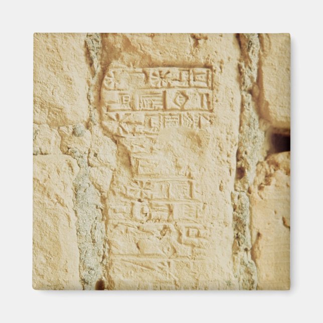 Cuneiform script on a palace wall magnet (Front)