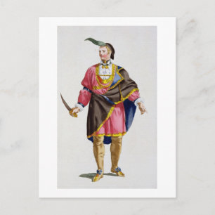 Cunne Shote, Chief of the Cherokees, 1780 (coloure Postcard