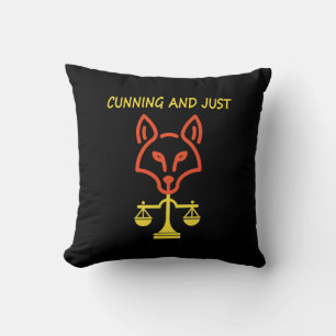 Cunning And Just - Fox Justice Balance Design Cushion