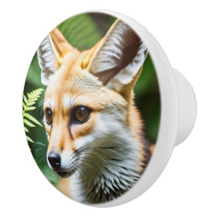 Cunning Fennec Fox, Ceramic Knob