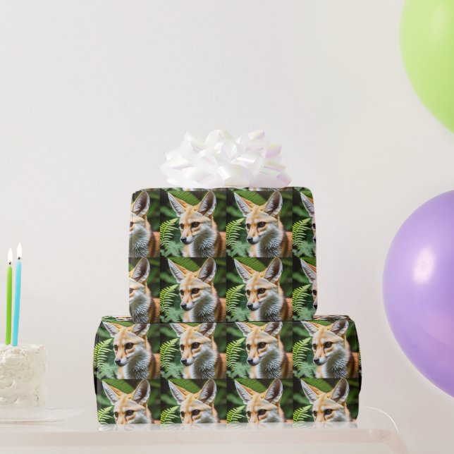 Cunning Fennec Fox, Wrapping Paper (Party Gifts)