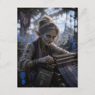 Cunning / Weaver / Textile Factory Postcard