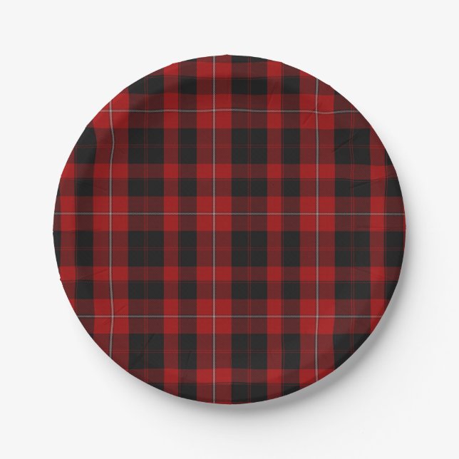 Cunningham Clan Tartan Plaid Paper Plate (Front)