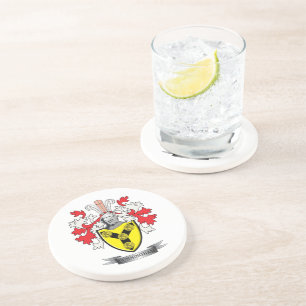 Cunningham Family Crest Coat of Arms Coaster