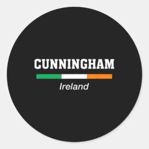 Cunningham Irish Family Name St Patricks Day Irela Classic Round Sticker