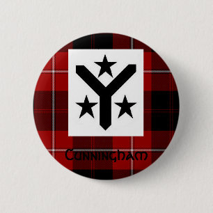 Cunningham Modern Tartan Button