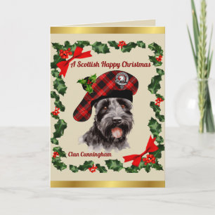 Cunningham Scottie Dog Personalized Xmas Card