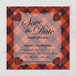 Cunningham Scottish clan tartan - Plaid Save The Date