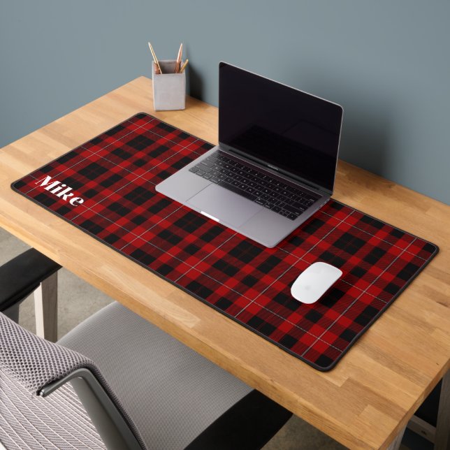 Cunningham Tartan Plaid Personalised Desk Mat (Office 2)