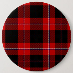 Cunningham Tartan Red Black Plaid 6 Cm Round Badge
