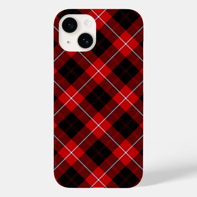 Cunningham Tartan Red Black Plaid Case-Mate iPhone Case (Back)