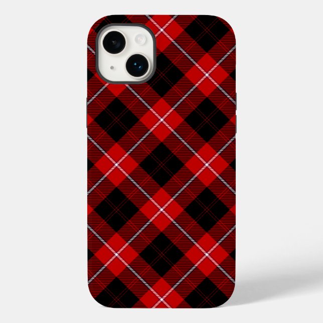 Cunningham Tartan Red Black Plaid Case-Mate iPhone Case (Back)