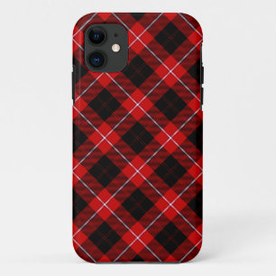 Cunningham Tartan Red Black Plaid iPhone 11 Case