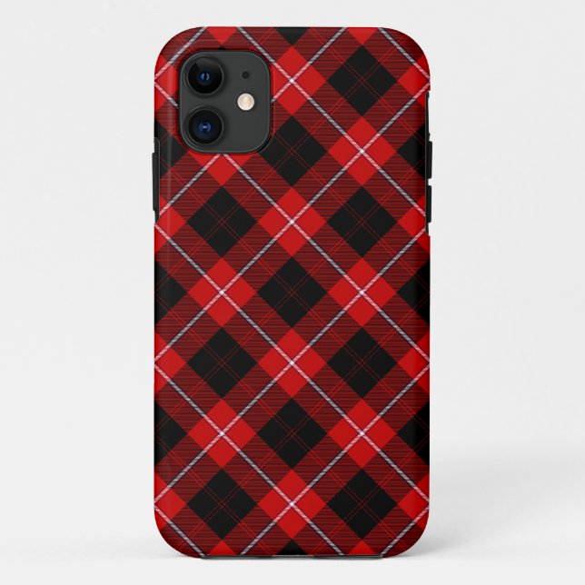 Cunningham Tartan Red Black Plaid Case-Mate iPhone Case (Back)