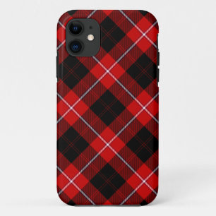 Cunningham Tartan Red Black Plaid iPhone 11 Case