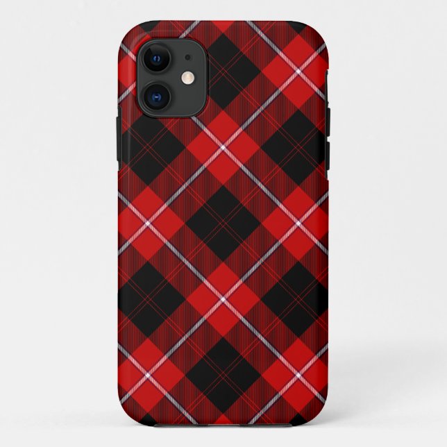 Cunningham Tartan Red Black Plaid Case-Mate iPhone Case (Back)