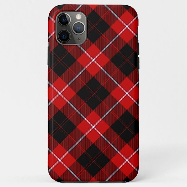 Cunningham Tartan Red Black Plaid Case-Mate iPhone Case (Back)