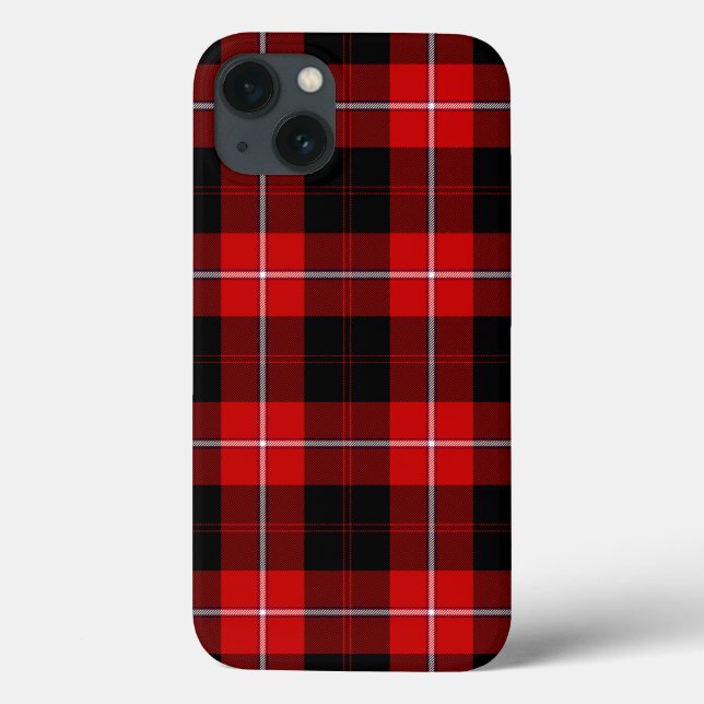Cunningham Tartan Red Black Plaid  Case-Mate iPhone Case (Back)
