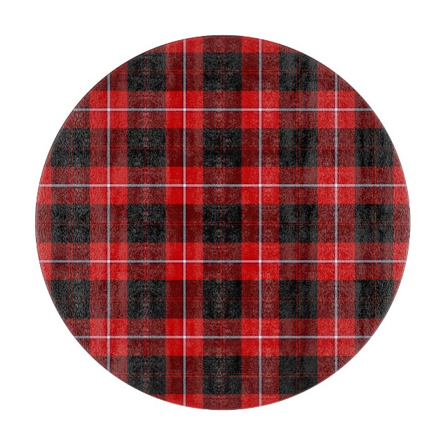 Cunningham Tartan Red Black Plaid Cutting Board (Front)