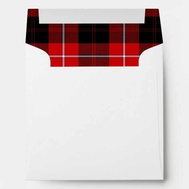 Cunningham Tartan Red Black Plaid Envelopes (Back (Bottom))