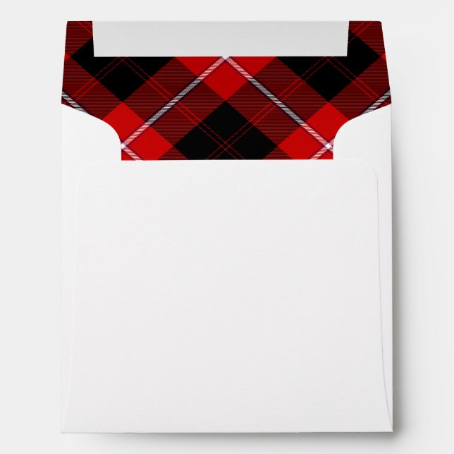 Cunningham Tartan Red Black Plaid Envelopes (Back (Bottom))