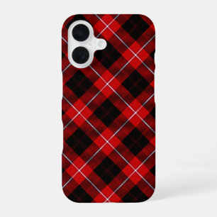 Cunningham Tartan Red Black Plaid iPhone 16 Case