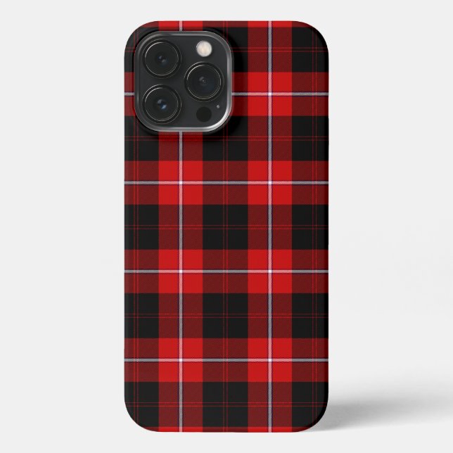 Cunningham Tartan Red Black Plaid iPhone Case (Back)