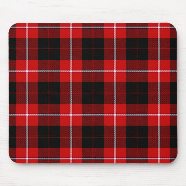 Cunningham Tartan Red Black Plaid Mouse Pad (Front)