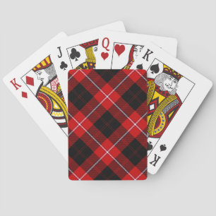 Cunningham Tartan Red Black Plaid Playing Cards